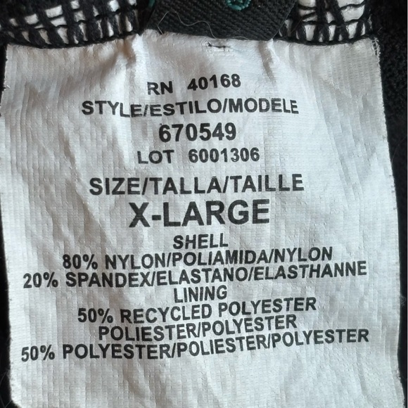 Aqua Green XL black geometric print tie neck one piece halter swimsuit - Picture 11 of 12